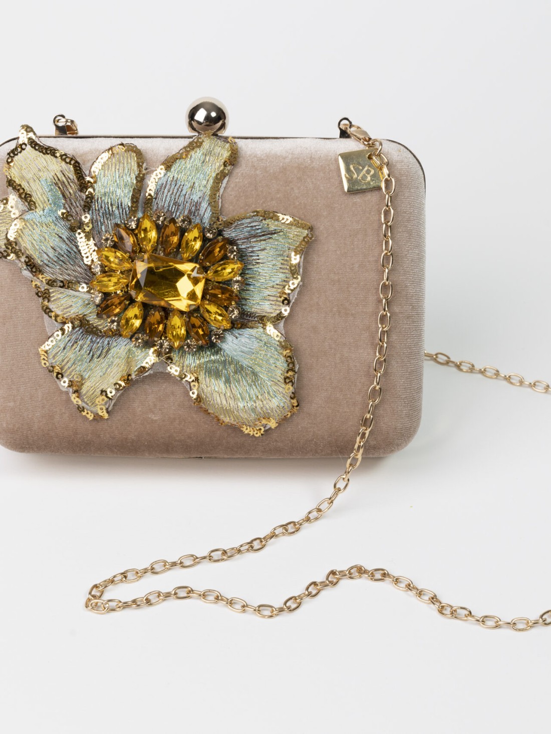 Borsa pochette Clutch cipria