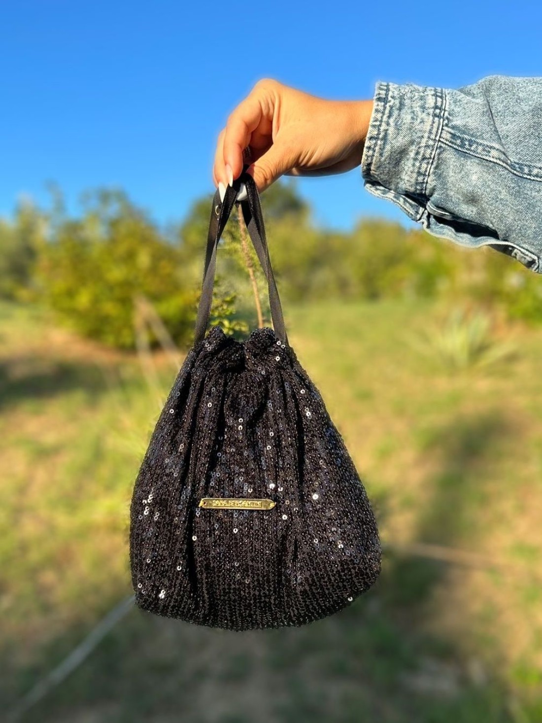 Mini borsa pochette 'a sacchetto'