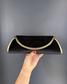 Rollbag nera in velluto piccola