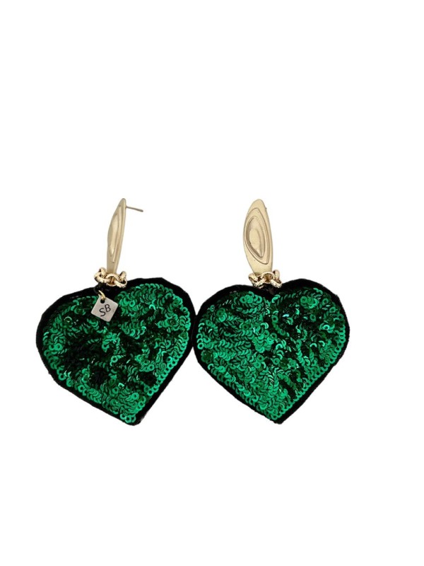 Orecchini green heart