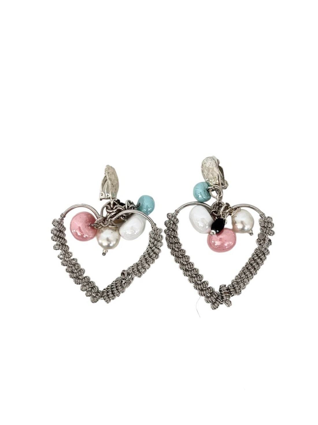 Orecchini cuore con charms