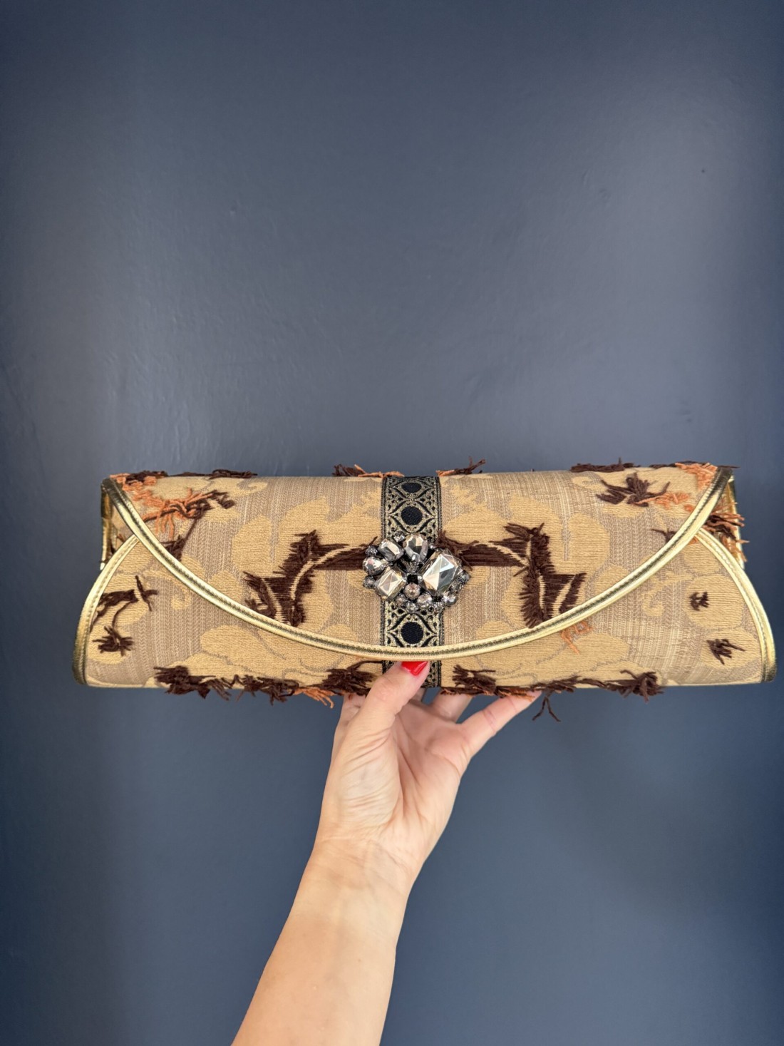 Rollbag Clotilde marrone scuro grande