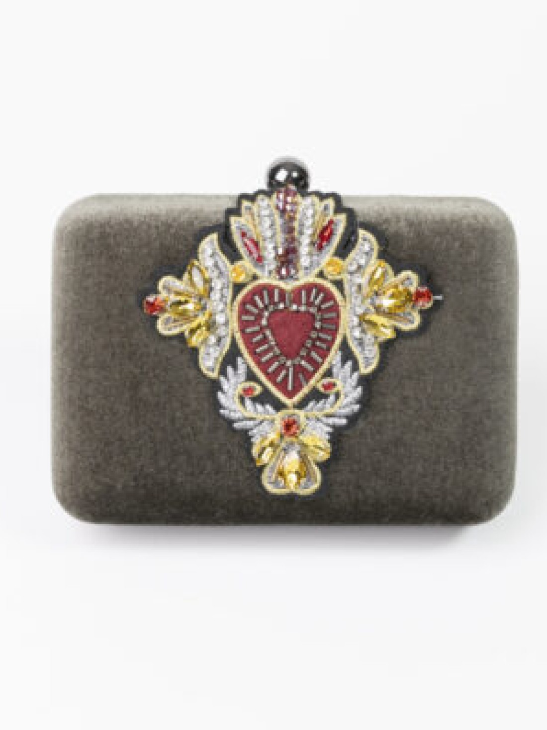 Borsa pochette clutch verde militare
