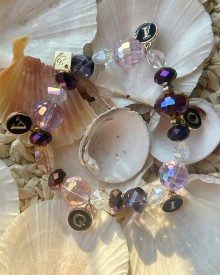 Bracciale rosa e perle