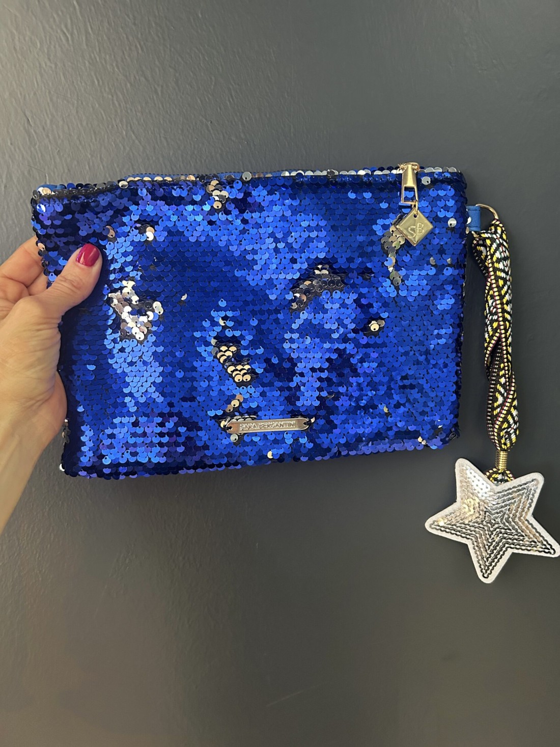 Borsa pochette paillettes Hawaii