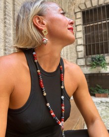 Orecchini Perla marmorizzata