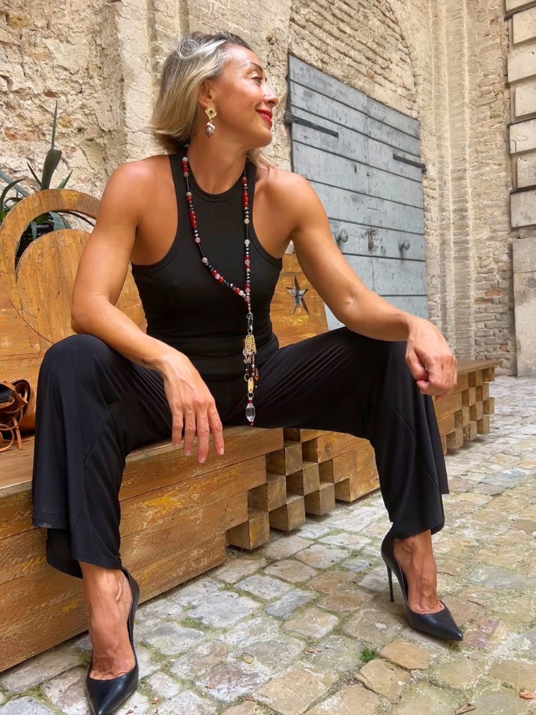 Parure orecchini e collana lunga