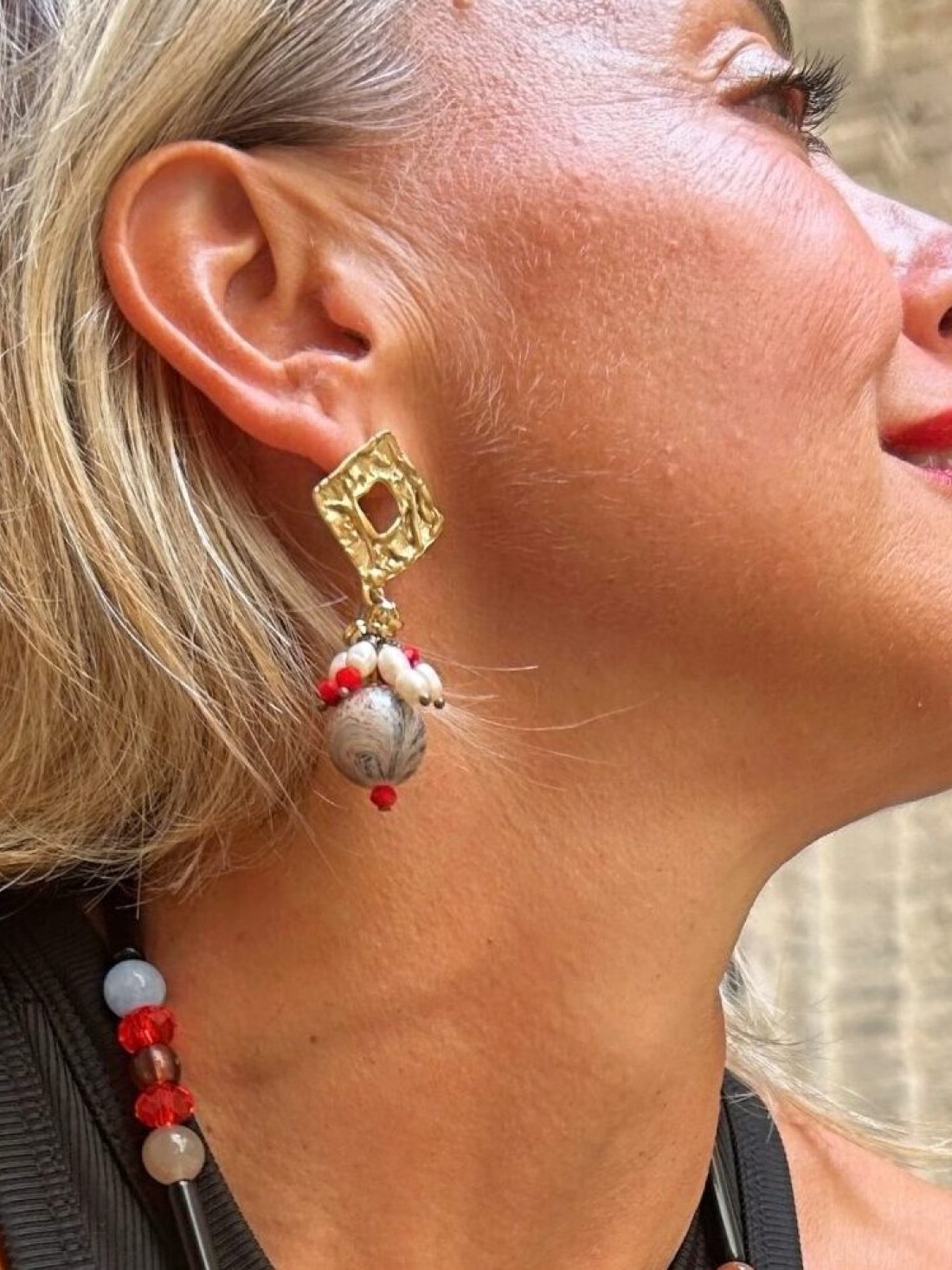 Parure orecchini e collana lunga