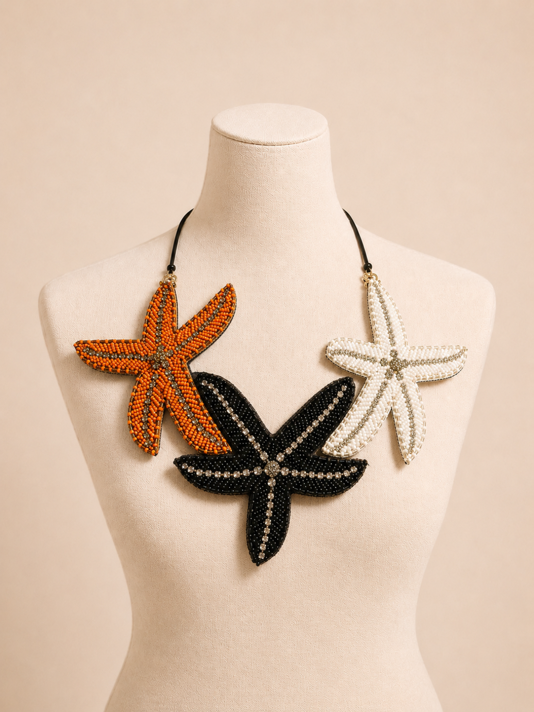 Collana Stella Marina Strass e Perline