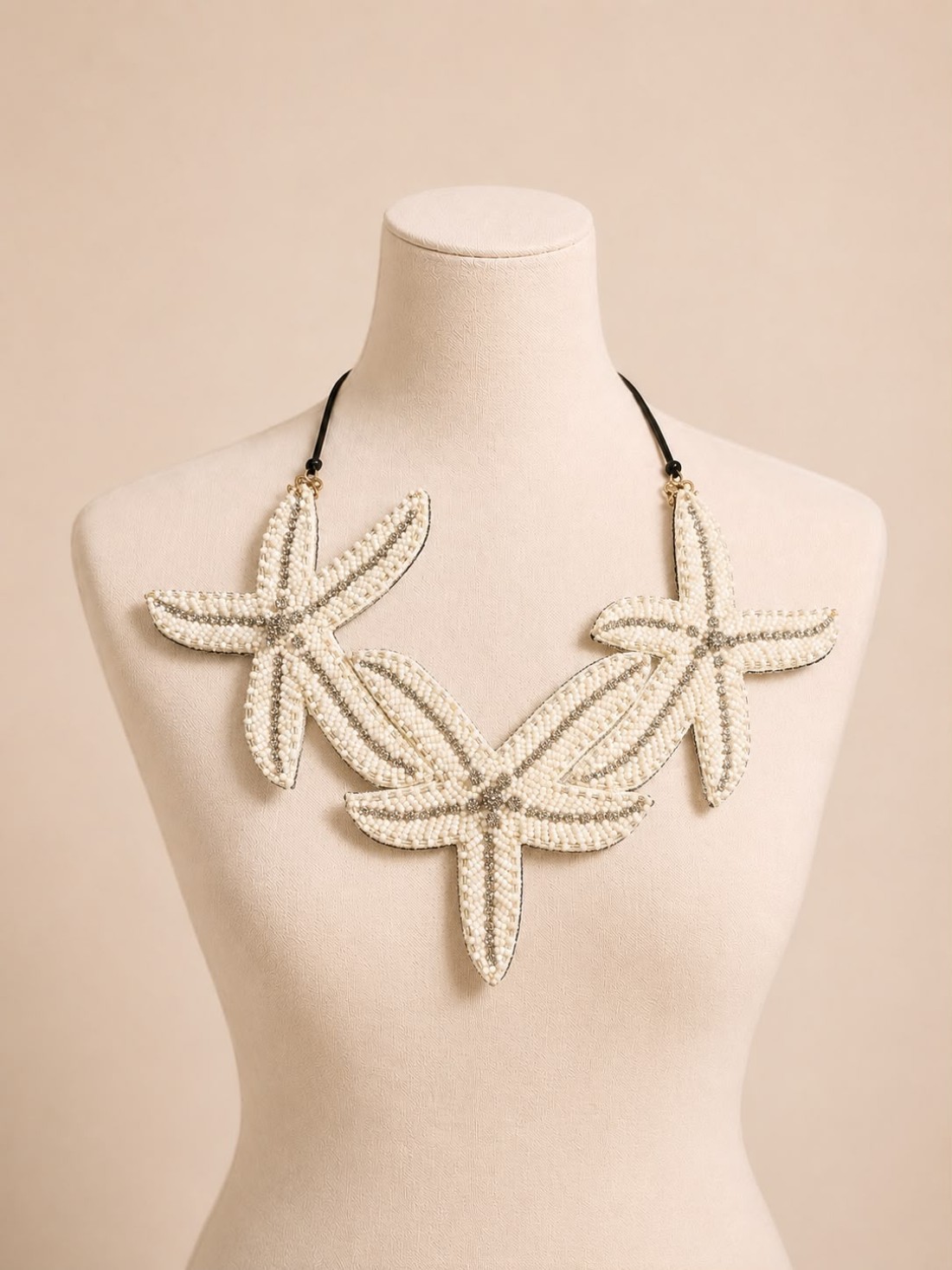 Collana Stella Marina Strass e Perline
