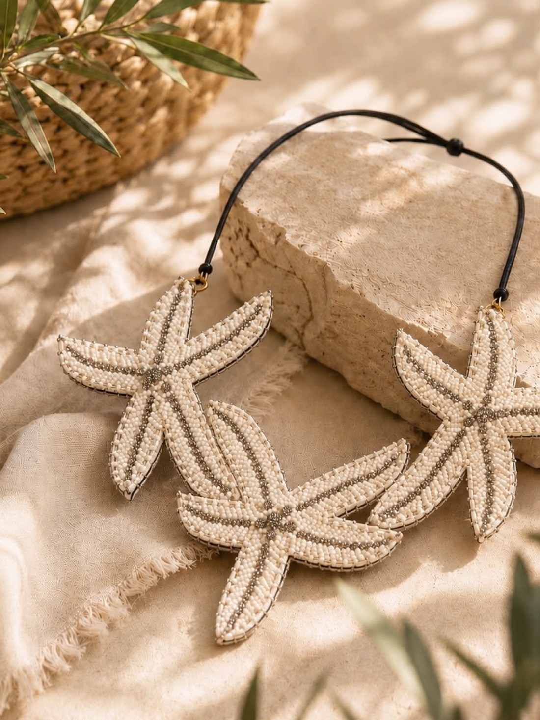 Collana Stella Marina Strass e Perline