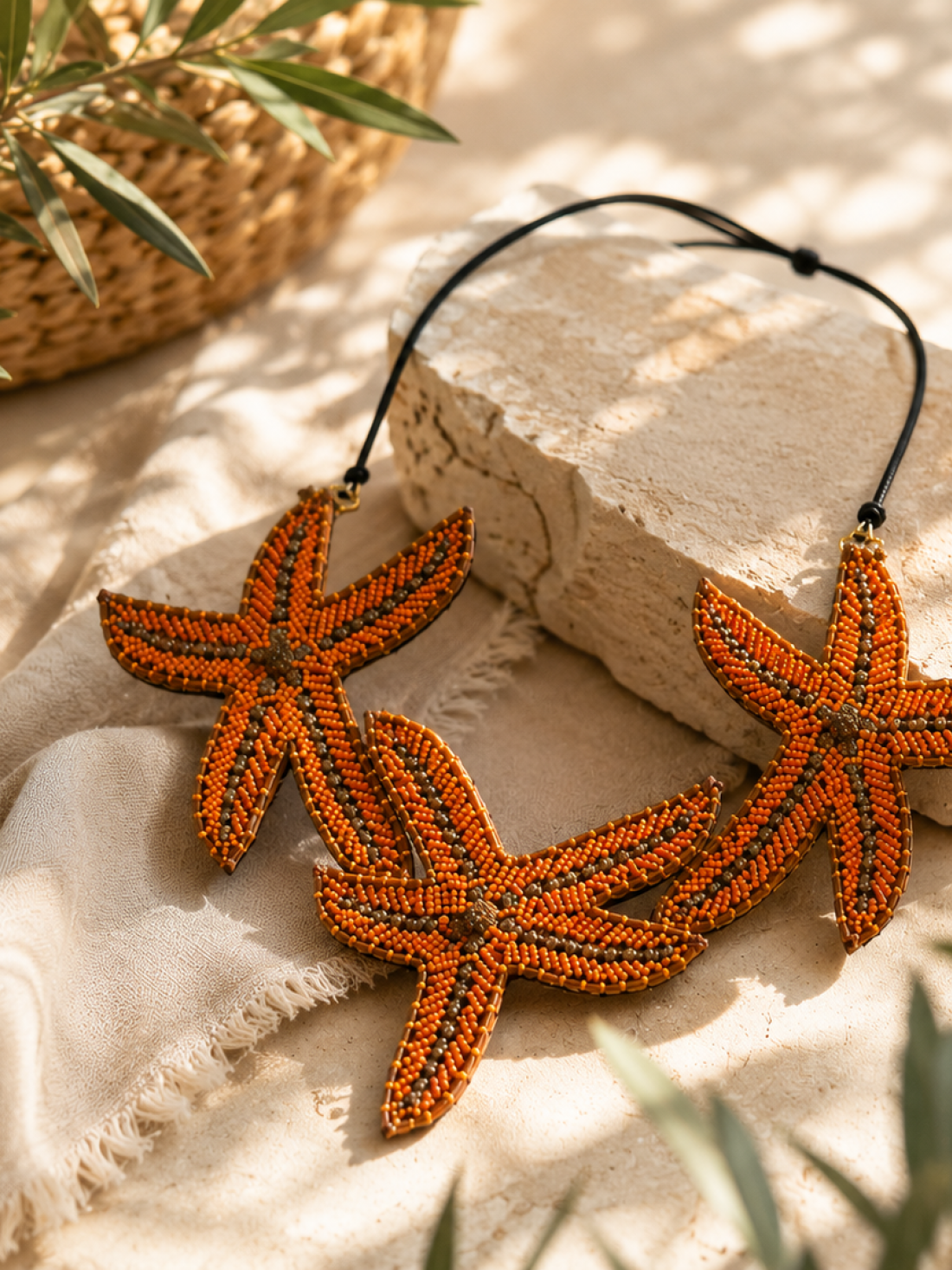 Collana Stella Marina Strass e Perline