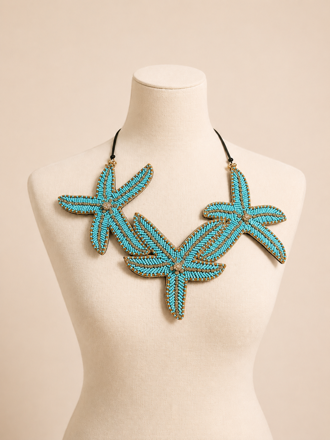 Collana Stella Marina Strass e Perline
