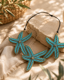 Collana Stella Marina Strass e Perline