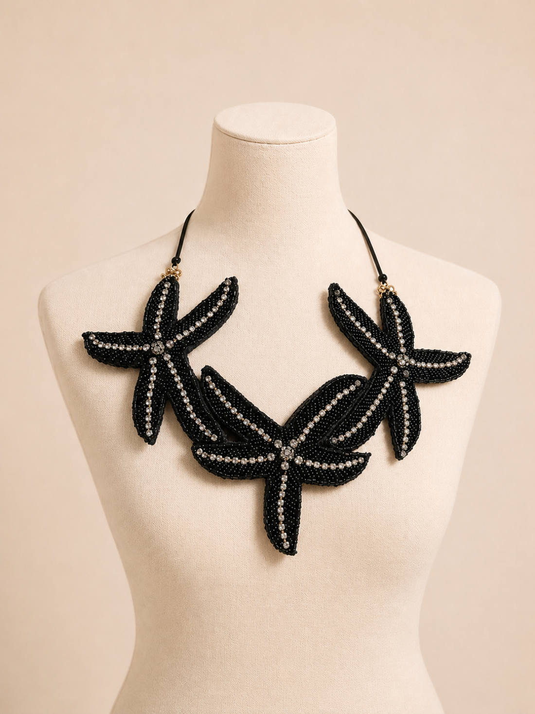 Collana Stella Marina Strass e Perline