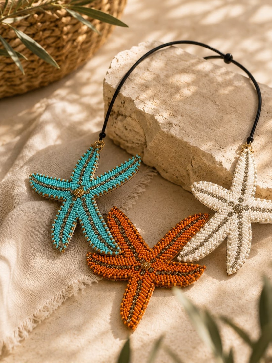 Collana Stella Marina Strass e Perline