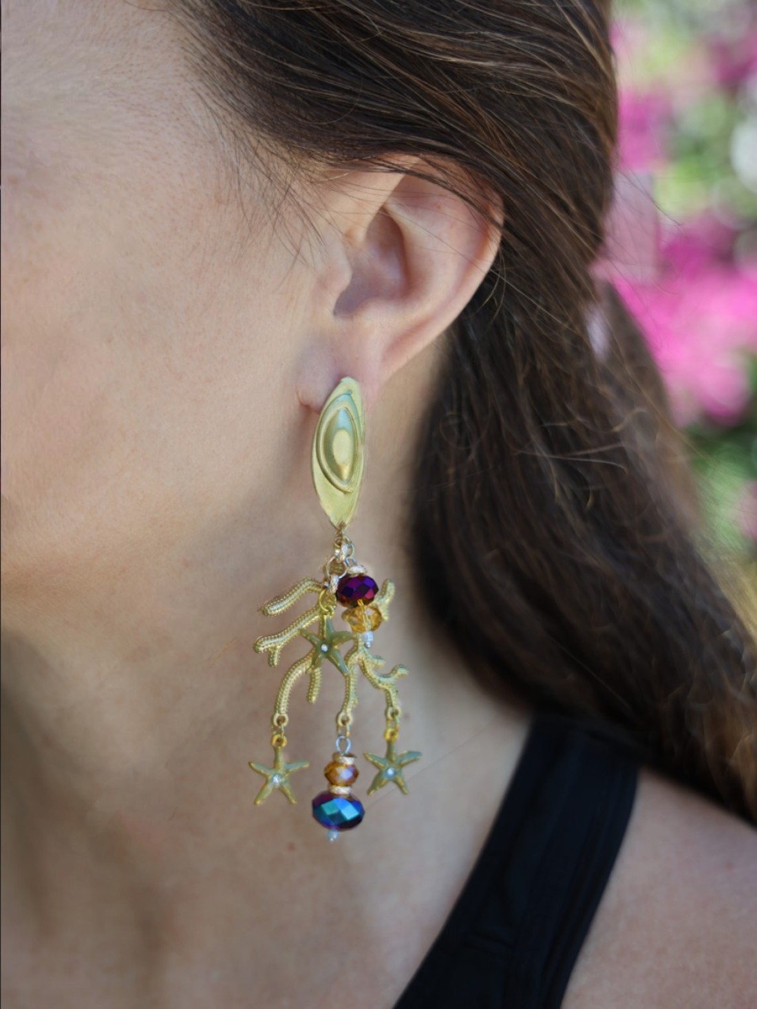 Orecchini Corallo Chic con Cristalli Swarovski