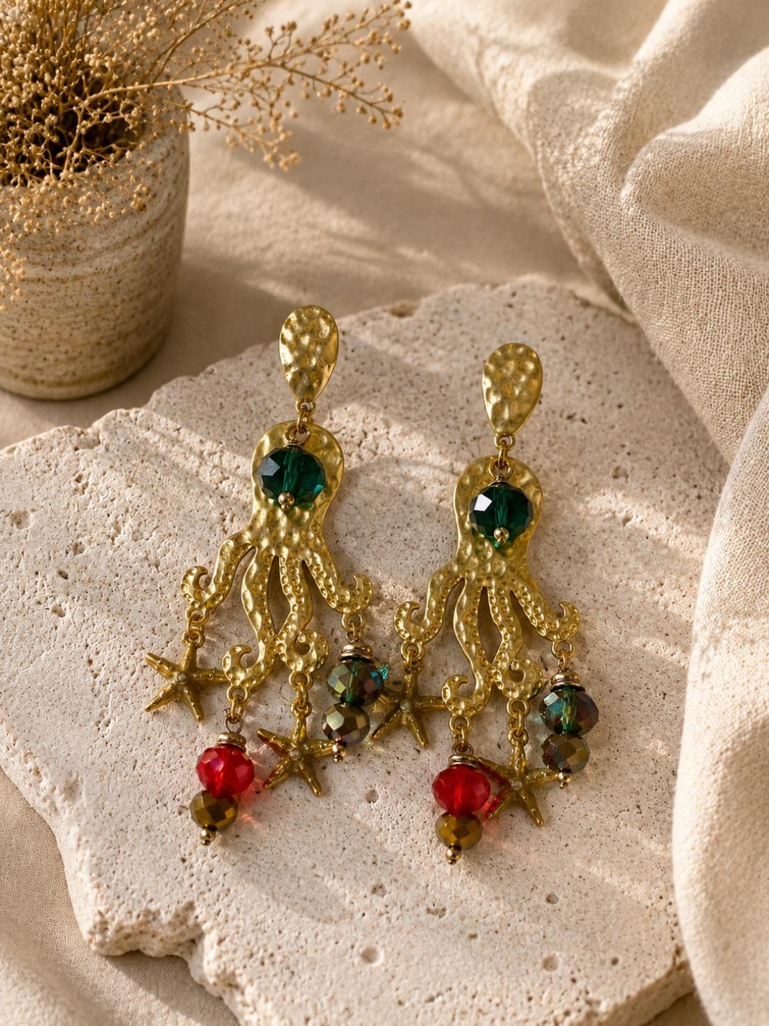 Orecchini a perno Octopus Chic con Cristalli Swarovski