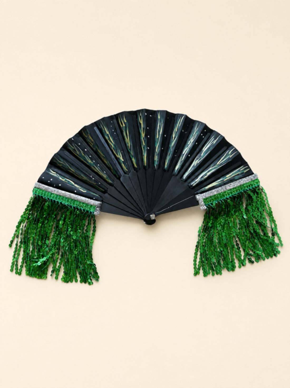Ventaglio elegante nero- verde