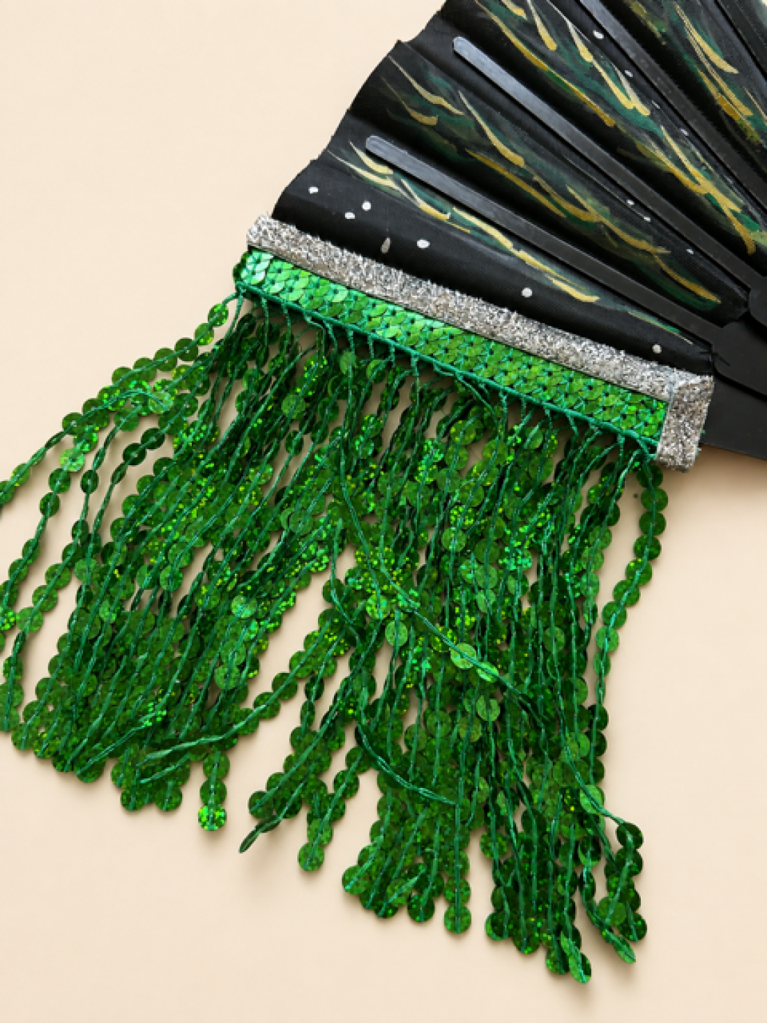 Ventaglio elegante nero- verde