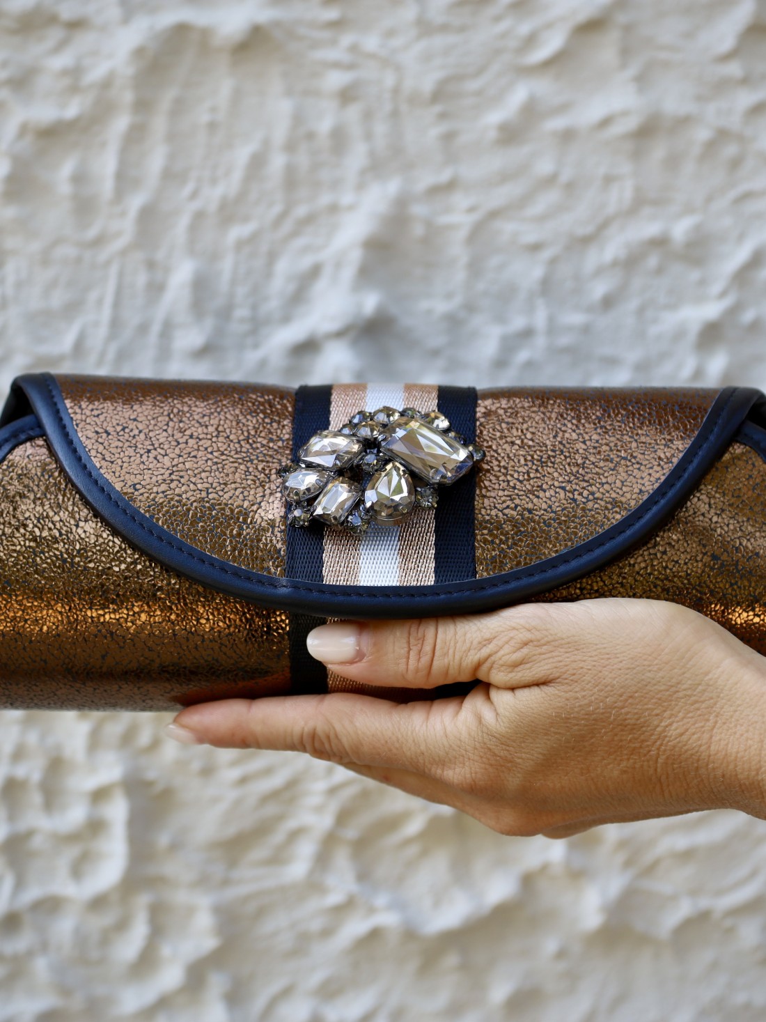Roll Bag Bronzo  con Accessorio Swarovski