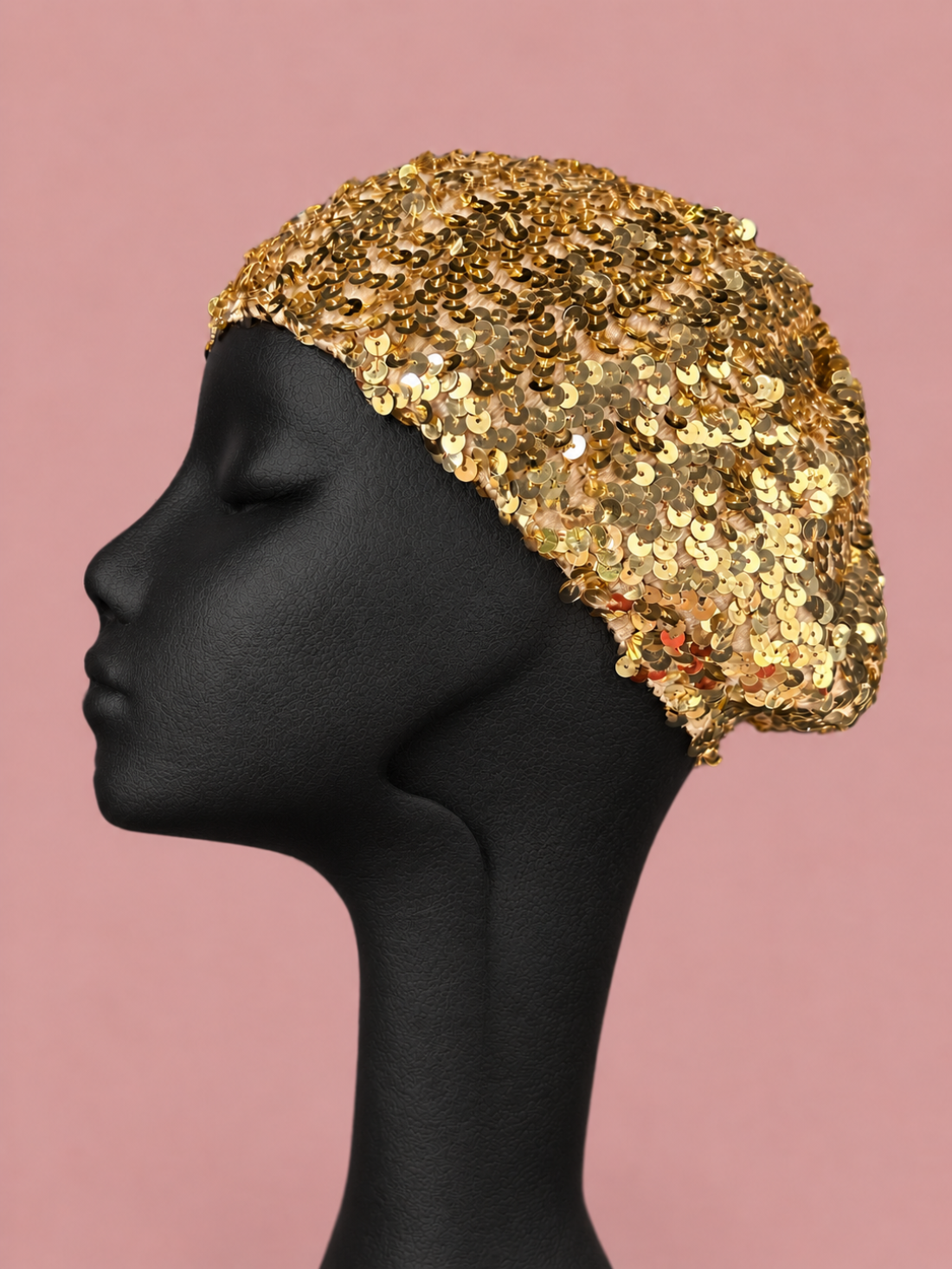 Cappello dorato in paillettes