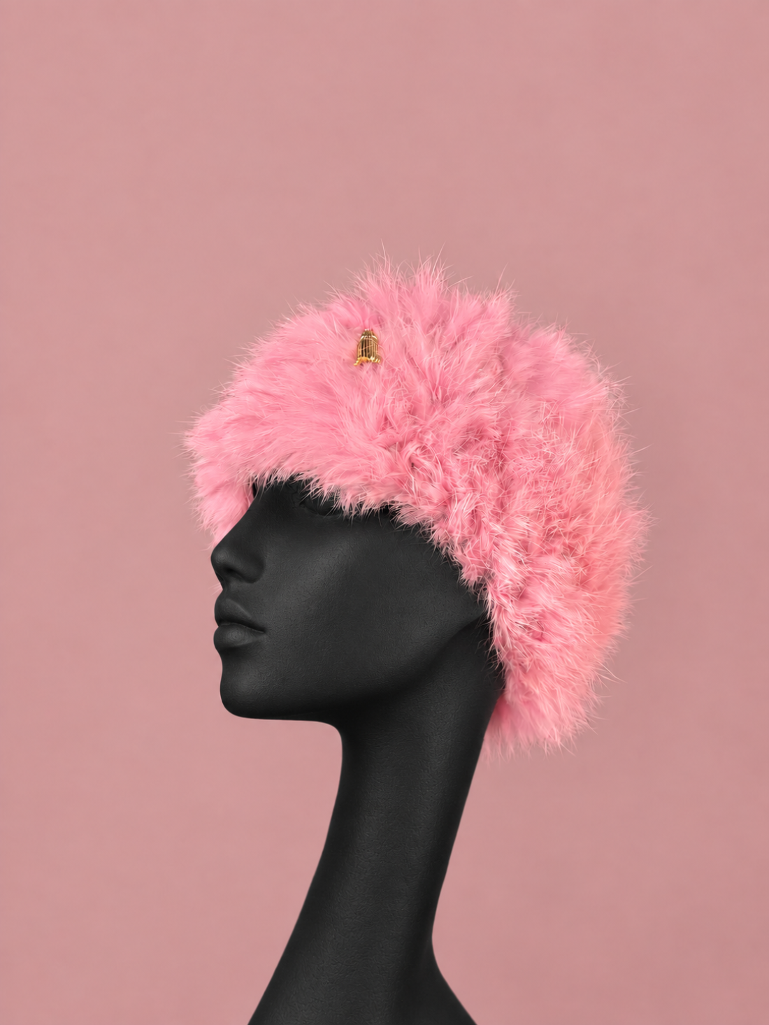 Cappello colbacco lapin rosa