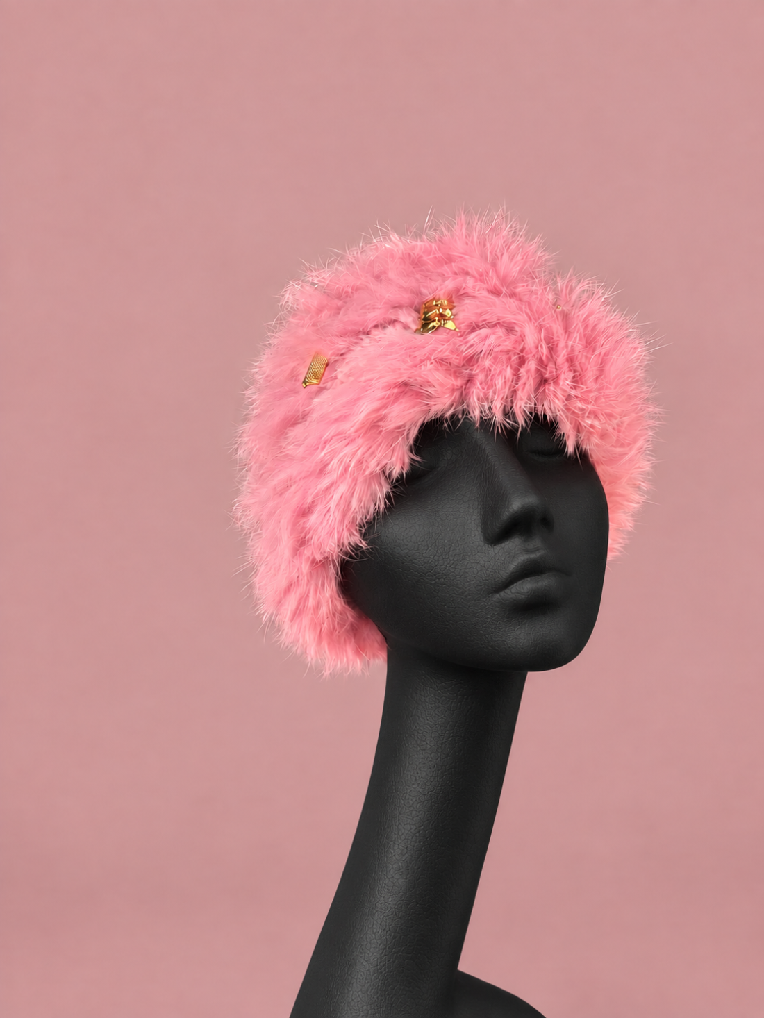 Cappello colbacco lapin rosa