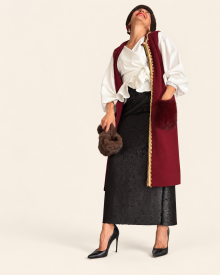 Gilet lungo Burgundy