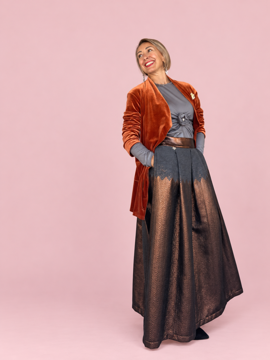 Giacca Chenille Copper