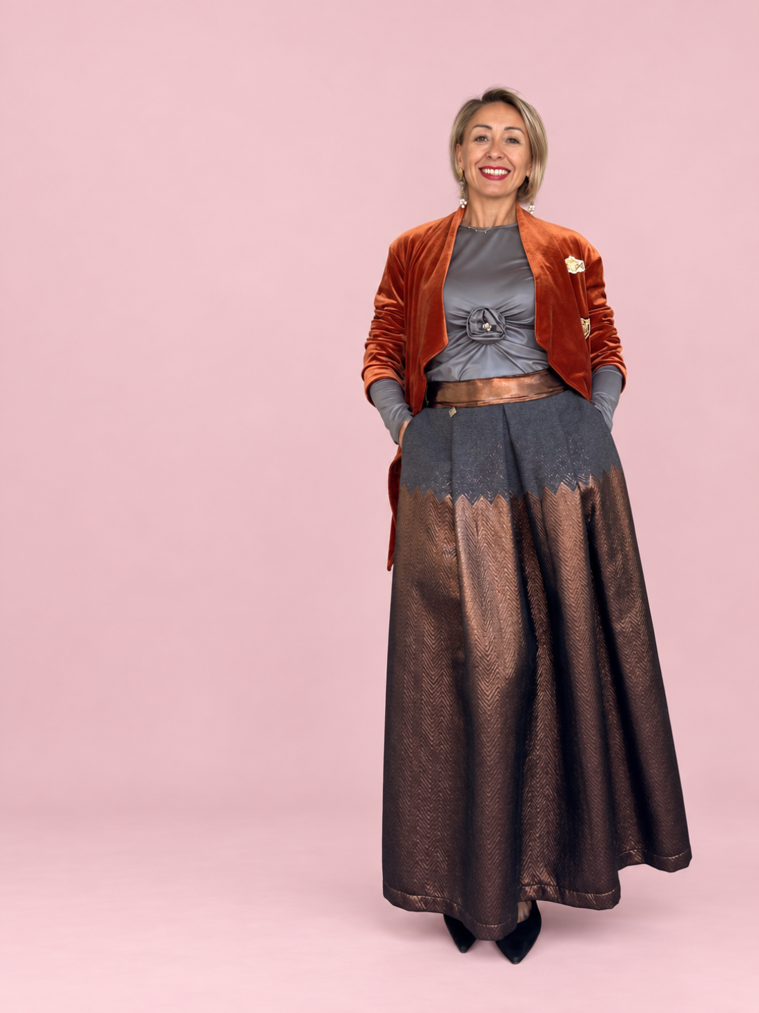 Giacca Chenille Copper