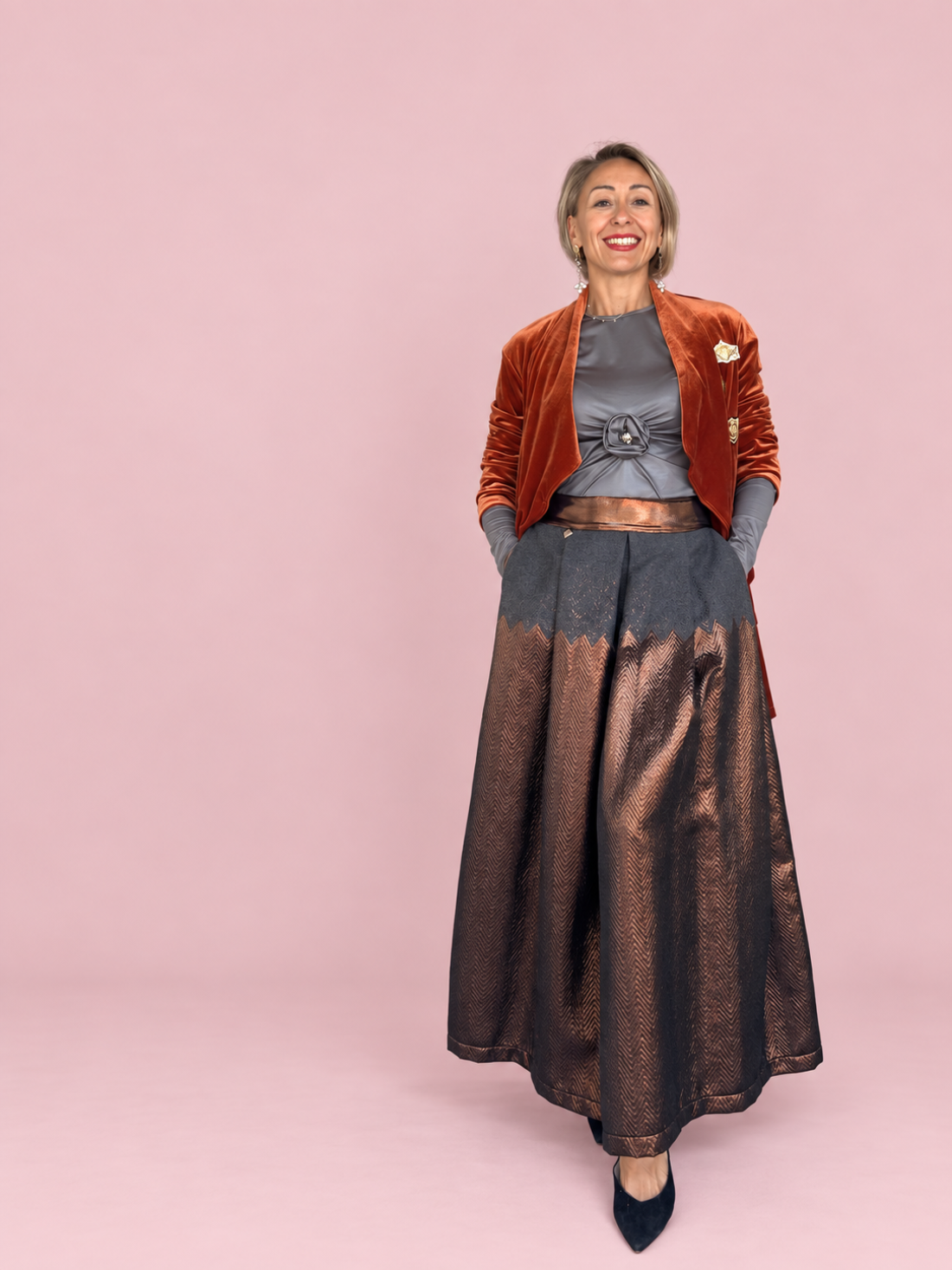 Outfit Copper Grey Velvet