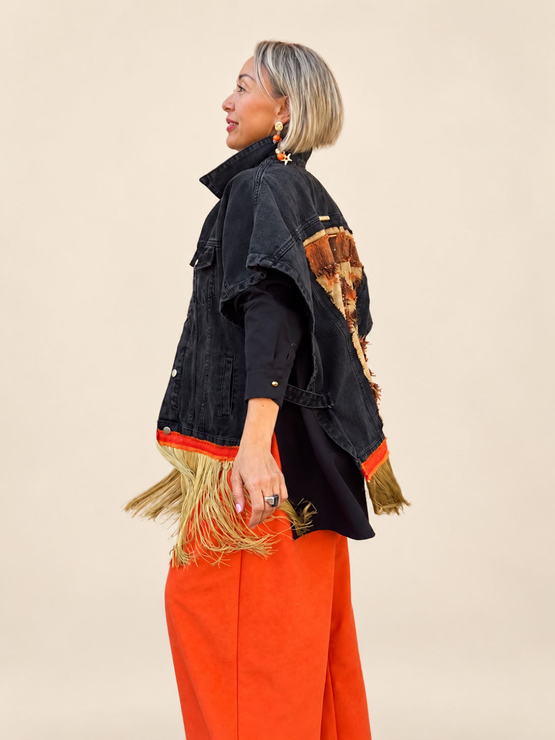 GILET DENIM OVER BLACK